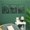 3 Stück Atemberaubende Berglinie Metallkunst: Abstrakte minimalistische Dekoration für Zuhause. Rustikaler Wandbehang. Minimalistischer rustikaler Wandbehang.