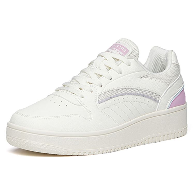 Anta Lightweight Durable Non-Slip Low-Top Casual Sneakers Women Sneakers White Gray Purple 922148066-2