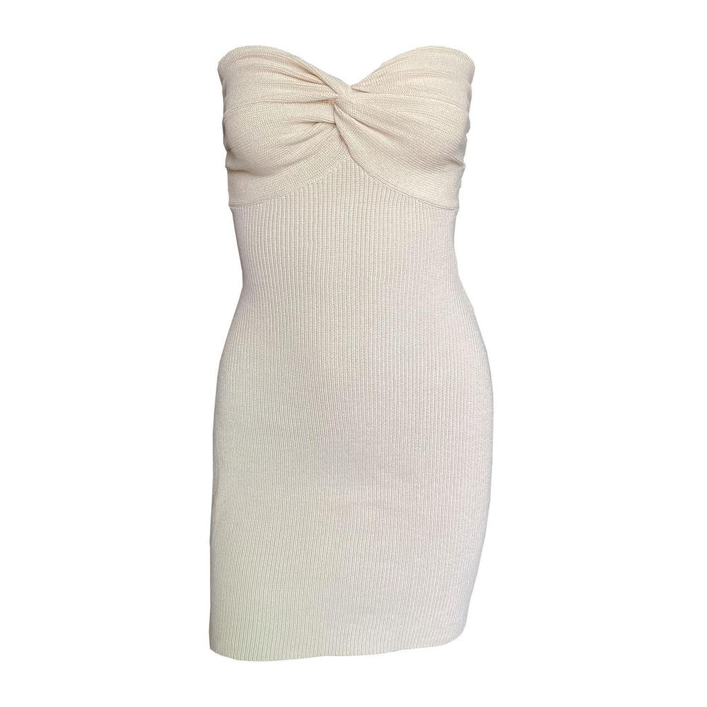 Spring/Summer 2022 Slimming High-Stretch Knitted Strapless Dress