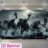 2D Banner, 1 Piece, Halloween Party Banner, Multi-sized Polyester Materialzyc