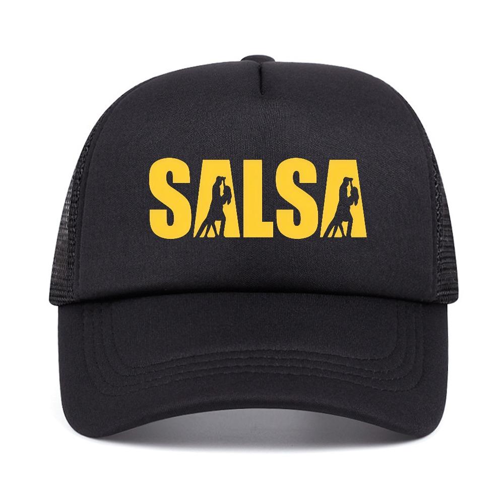 Funny Dancing Salsa Music Graphic hat Unisex Summer cool mesh breathable baseball cap Hip Hop Outdoor Sun Protection Trend Hats