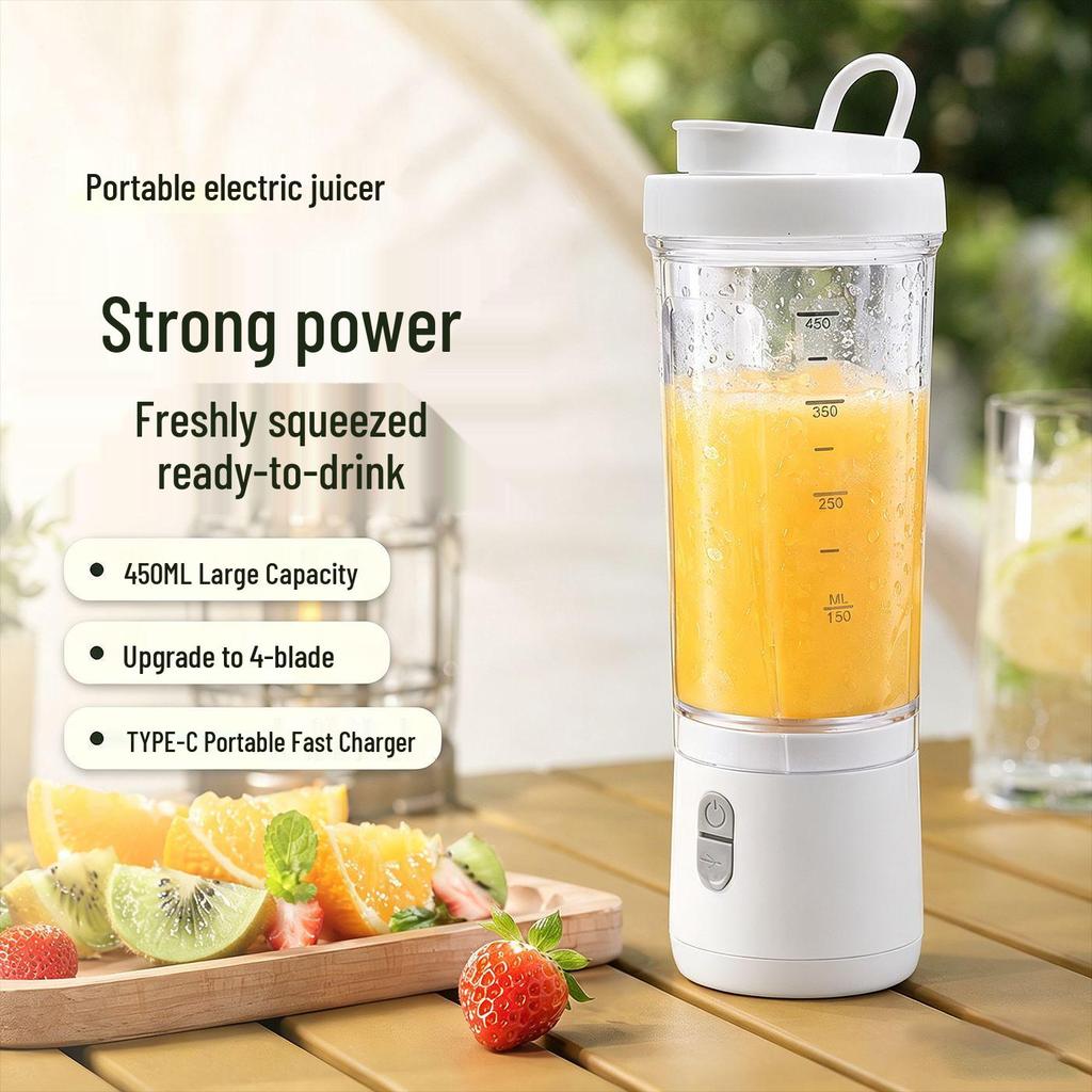 Compact Rechargeable Travel Juicer Cup - Large Capacity Electric Juicer