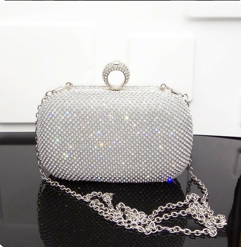 

Evening Clutch Bags Diamond-Studded Evening Bag With Chain Shoulder Bag Women s Handbags Wallets Evening Bag For Wedding purse 16x9.5x5cm