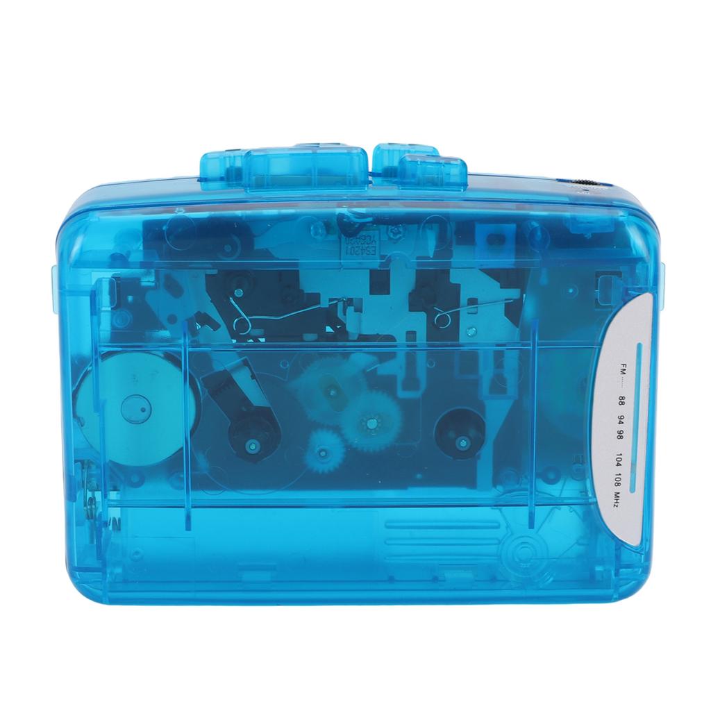 Cassette Player Portable Recorder Transparent Retro with Earphone for Cassette Tape