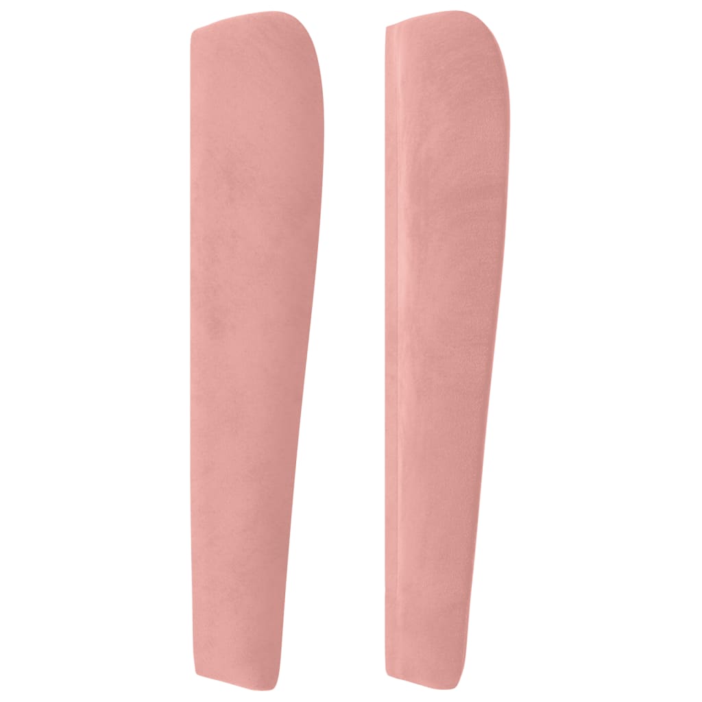 Headboard with Ears Pink 163 X 23 X 118 128 Cm Velvet