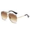 Retro Toad Glasses Sunglasses Men'S Trendy Large Frame Double Beam Sunglasses Men'S Sunglasses