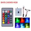 T10 RGB 12Led 15Led 24Led 36Led Car Led Remote Control Rgb Car Led Panel Interior Auto Lights Reading Dome Festoon BA9S Adapter DC 12v Light