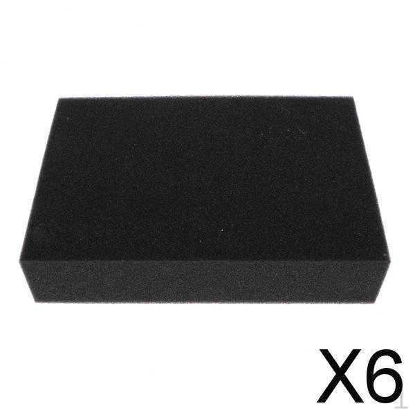 

6xЧерный Пенопластовый Коврик для Игловой Фелтинга Аксессуары для Шерстяного Войлока 16x11x3.5СМ