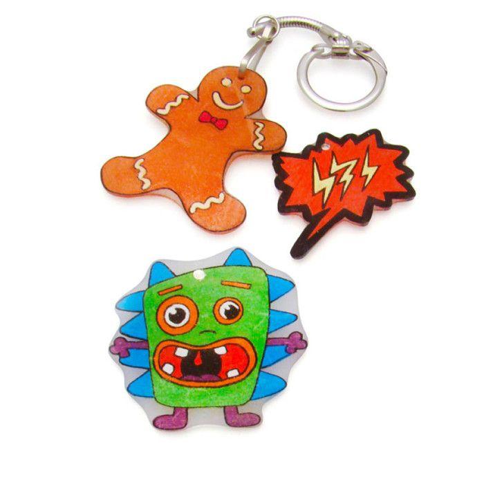 Kit Plastique Dingue pour 6 Porte-clés Monstres
