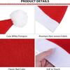 Christmas Santa Hats Soft Non-Woven Material Fluffy White Pom Pom For Xmas Parties Holiday Gatherings