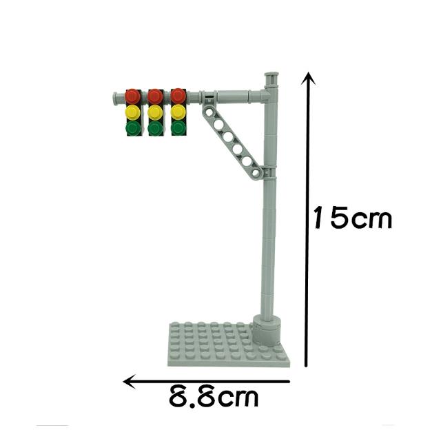 Pedestrian Bridge MOC Playthings Construction Bricks City Traffic Scene Street View Parts Blocks Traffic Motorway Works With City Bricksi