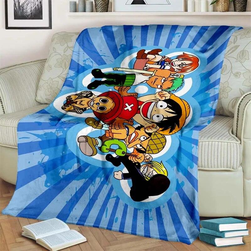 Japanese Anime One P-Piece Lightweight Flannel Blanket,Multi-purpose Holiday Gift Blanket Warm And Soft Blankets All Seasons