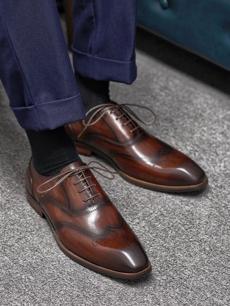 Nuove Scarpe Uomo in Pelle Business Formali da Lavoro Professionali Casual Belle per Matrimonio Sposo di Alta Gamma
