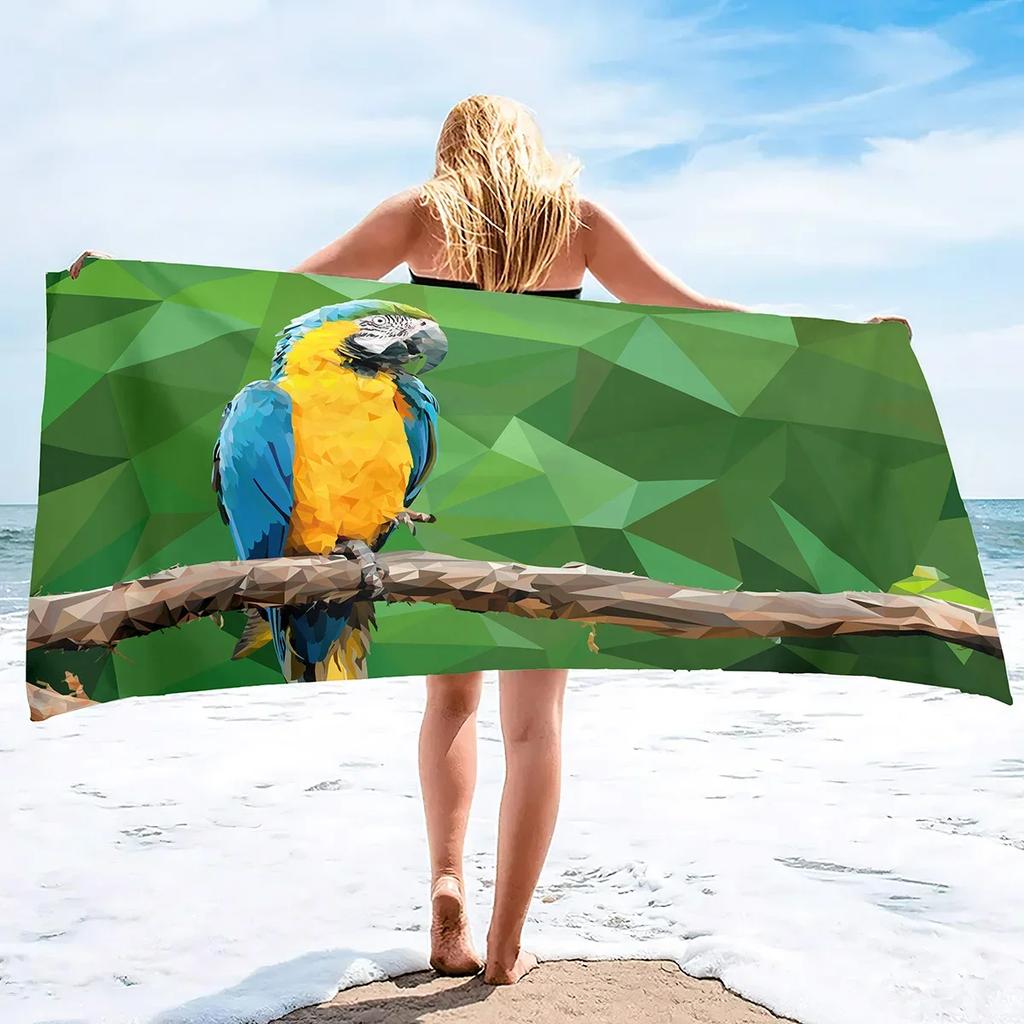 Beach Towel Parrot Oversized Clearance Lightweight Compact Pool Towels, Extra Large Sand Free Super Absorbent Travel Pool Towel