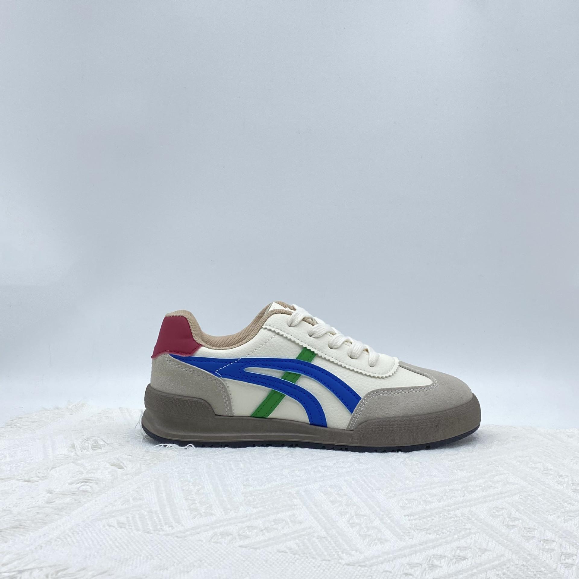 

Весна 2025 толстоподошвенные на плоской подошве обувь Форреста Гампа новые немецкие тренировочные туфли универсальная спортивная и повседневная популярная маленькая белая обувь женская 40 синий