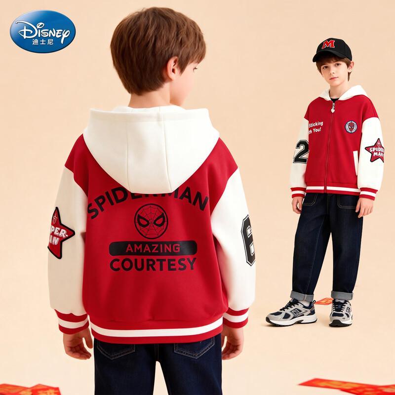Disney Spider-Man Boys  Red Hooded Sweatshirt 120