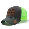 Casual Wear DADDY Trucker Hat Lether Patch Net Baseball Cap Sun Hat DAD Snapback Cap  Men & Women