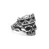 Vintage Gothic 316L Stainless Steel Skull Rings For Men Women Punk Hip Hop Motorcycle Band Jewelry Halloween Gifts