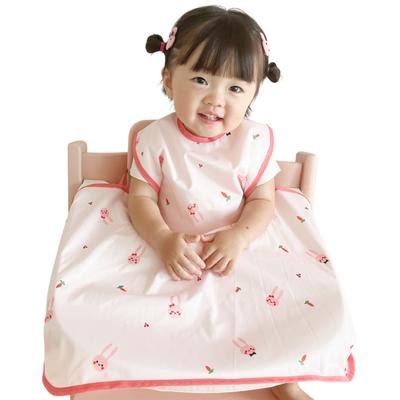 Bell Baby Dining Table Integrated Waterproof Bib Tank Top Full Cover Large, (renewal) Pink Rabbit, 1 Piece, 1 Piece