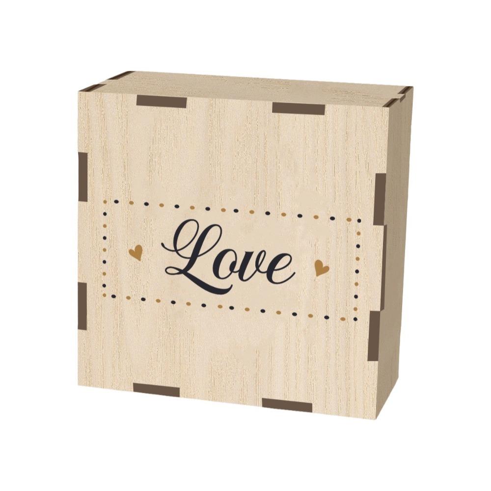 Folding Wooden Photo Storage Box Vintage Flip Cover Memory Box Practical Photo Album Box Couple