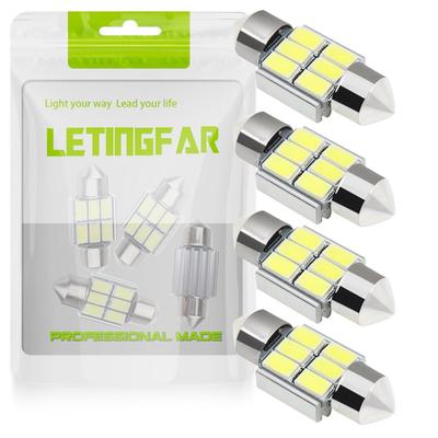 T10 31mm LED Room Lamp, White, T10 X 31 Mm Built-in Canceller, 5630 6SMD