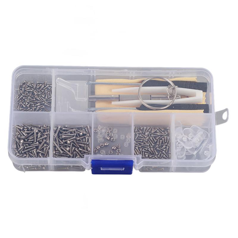Glasses Screws Set Frame Repair Kit Washer Parts Nose Support Screwdriver Bit Accessories 500Pcs