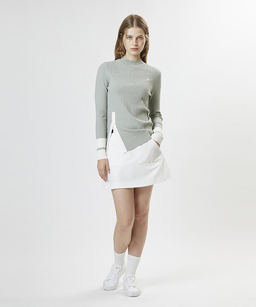 AVEN Front Slit Knit Pullover Mint