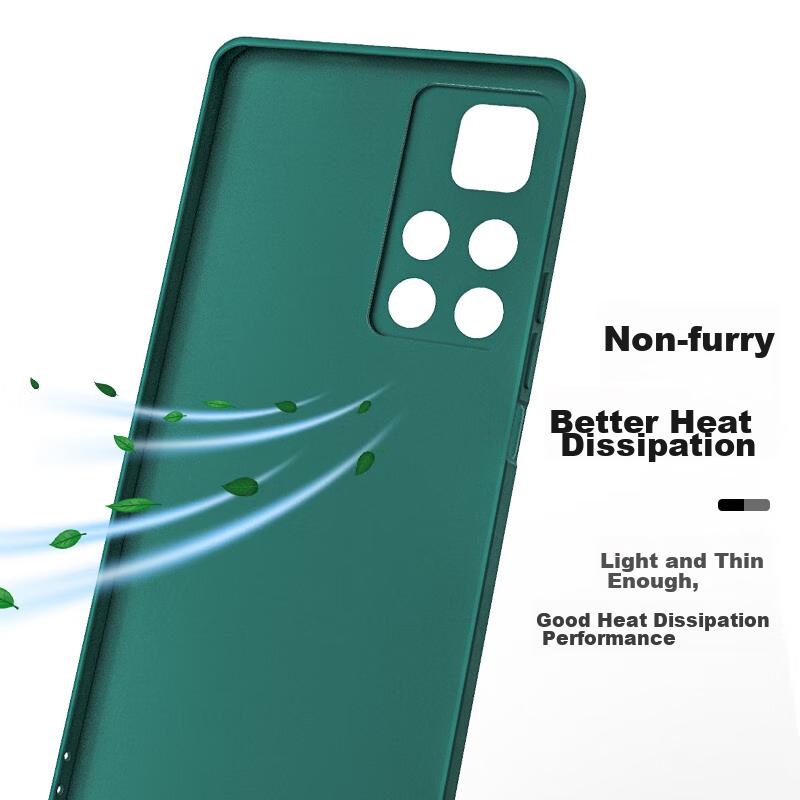 Phone Case for Xiaomi Redmi Note 11, Xiaomi Redmi Note 11 5G Upgraded Lens Anti-Drop Ultra-Thin Silicone Soft Case - Dark Night Green