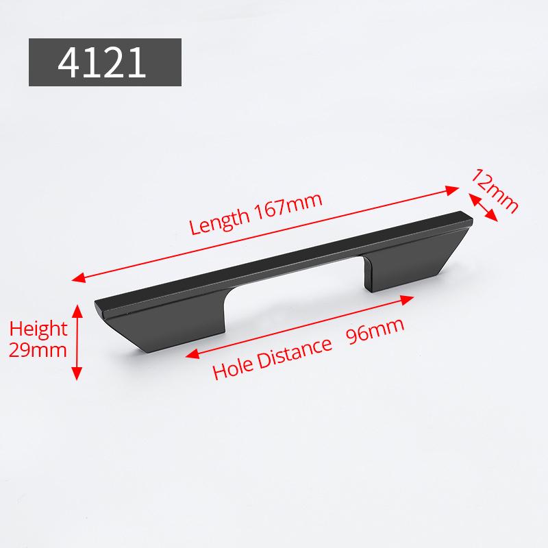 

KAK Black Kitchen Handle Fashion Aluminium Alloy Cupboard Door Pulls Wardrobe Cabinet Handle Long Furniture Handle Hardware