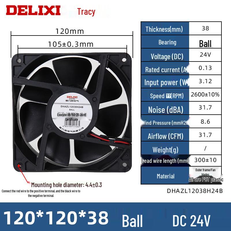 Промышленный вытяжной вентилятор постоянного тока Delixi