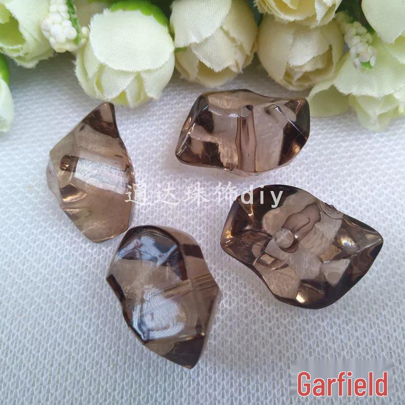 DIY Acrylic Irregular Beaded Earring Kit - Imitation Crystal Ice Cube Beads (19x28mm)