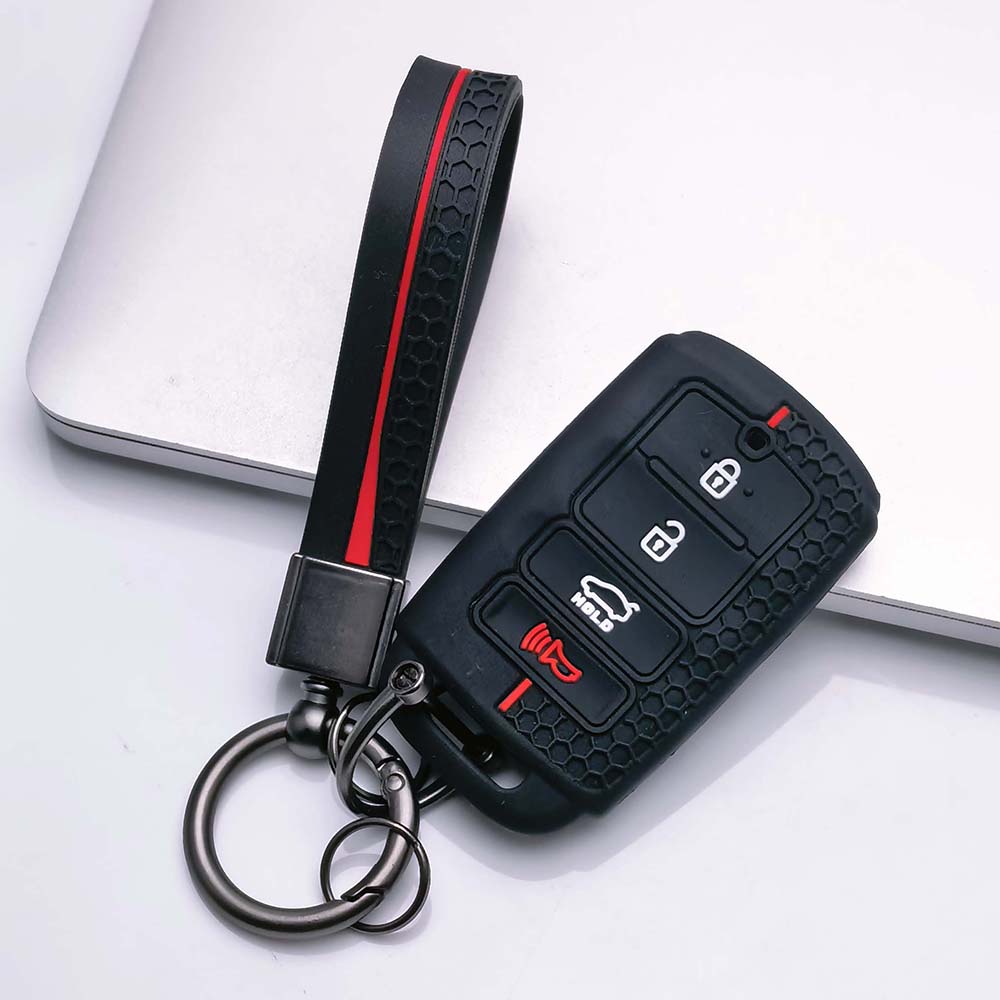 Key Fob Cover for Hyundai with Keychain Anti-Scratch Guard Shockproof Protection Soft Grip Texture Responsive Button Touch Dust Resistant Cover