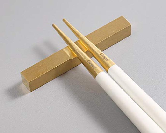 Cutipol GOA White Gold Chopsticks and Chopstick Rest Set G029GW