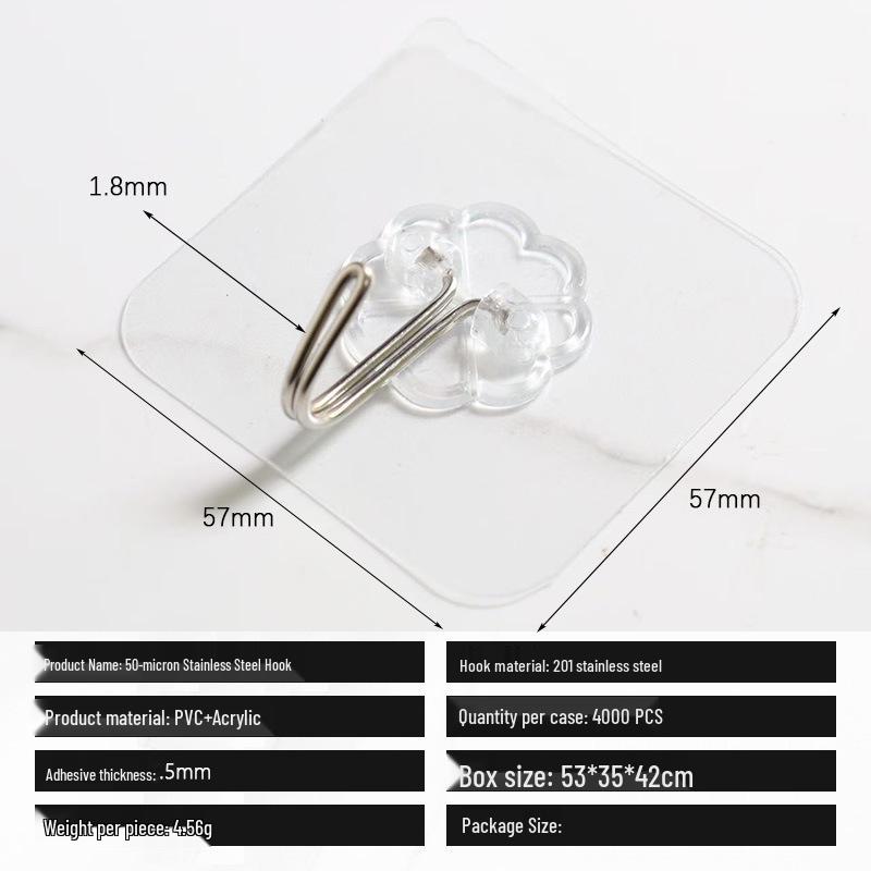Strong, Punch-Free Adhesive Hook for Kitchen & Photo Frames