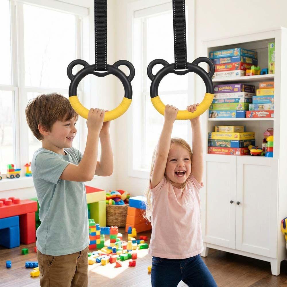 Durable Gymnastic Rings With Straps Fitness Exercise Ring Workout Gea Pull Up Bar Fitness Training