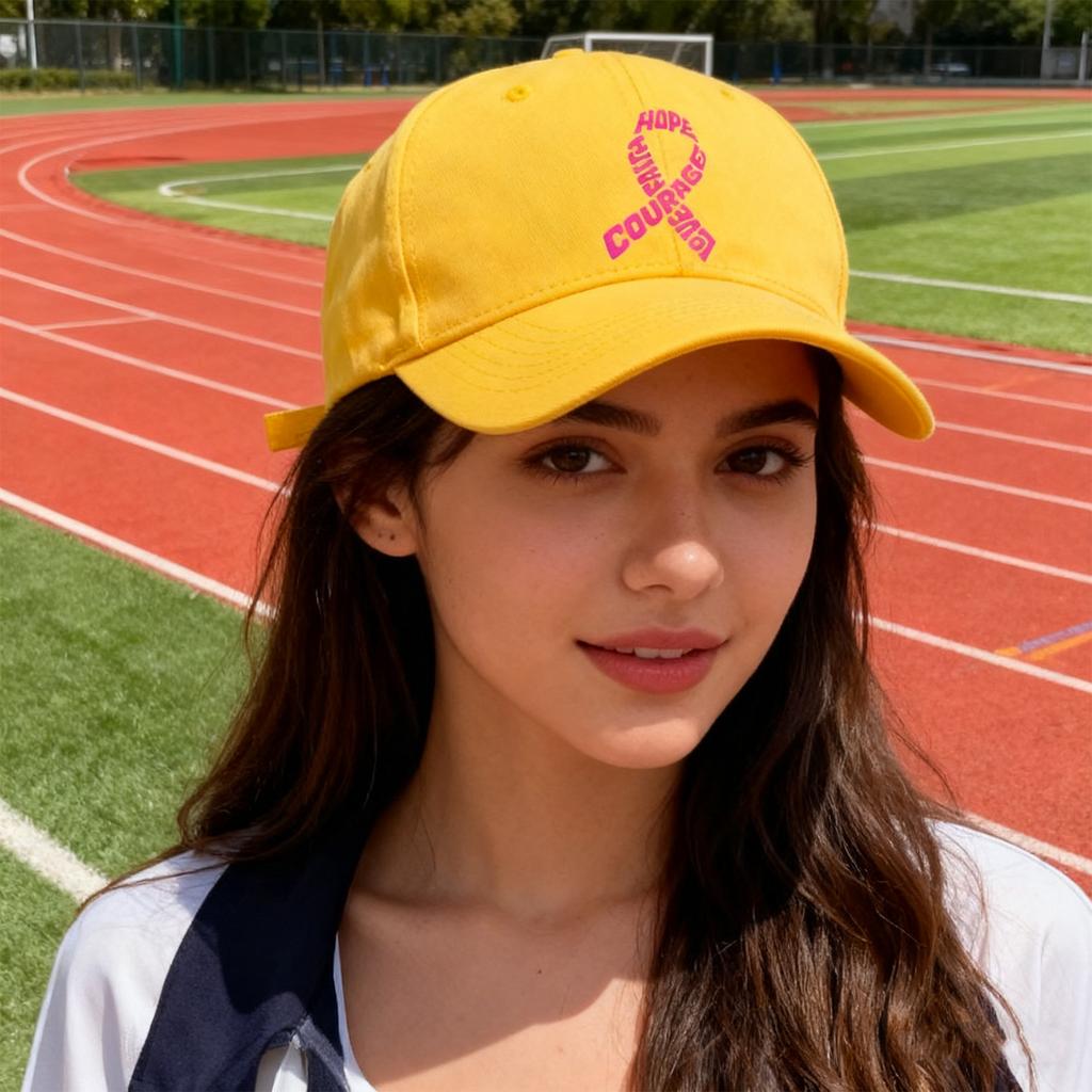 Deep Crown Baseball Cap Fashionable Sun Hat Printed Peaked Cap