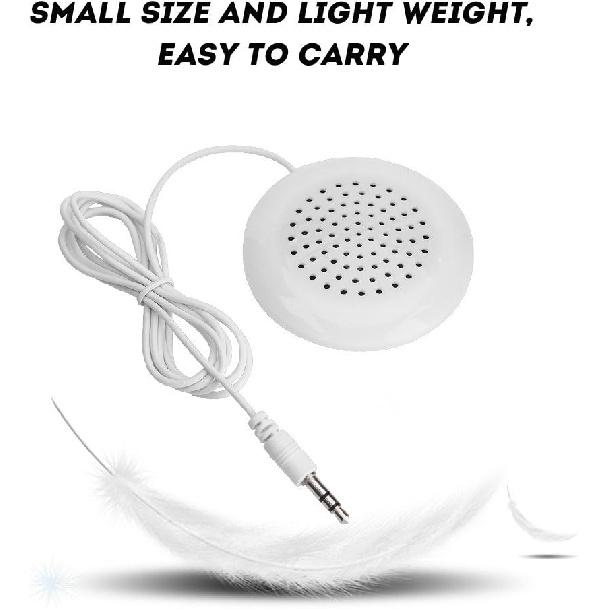 Zerone Pillow Speaker, 3.5mm Mini Under Pillow Speaker for MP3 Phone Portable CD - White