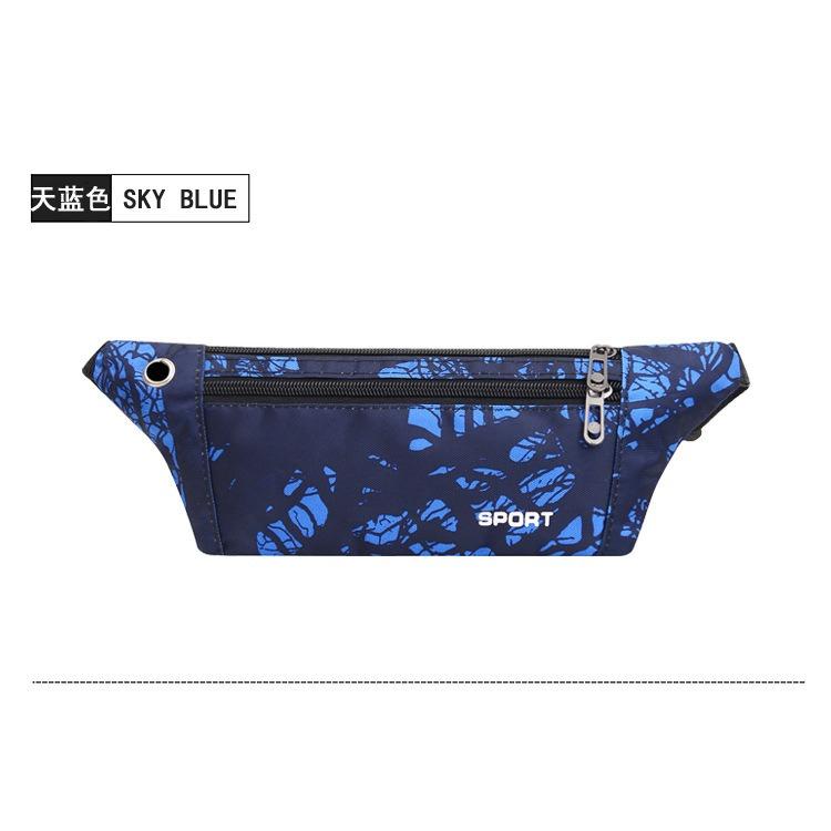 Running Waist Bag for Men Oxford Cloth Waterproof Crossbody Chest Bag Multi Functional Waist Bag