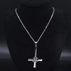 Inverted Cross Occult Pentagram Necklace Upside Down Cross Gothic Satan Necklaces Lucifer Satanic Jewelry Cruz Invertida