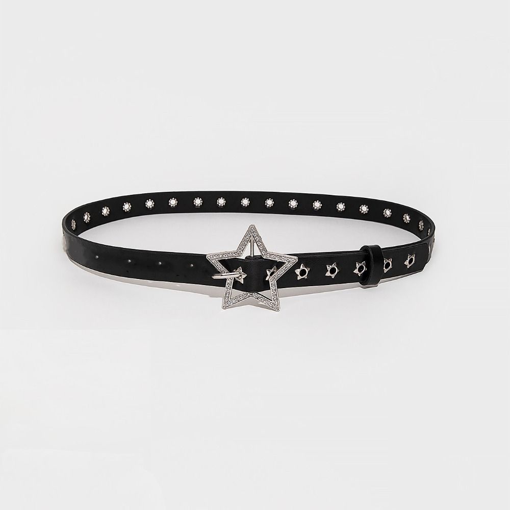 Hip Hop Gothic Leather Belt Punk Waist Band Fashion Pin Buckle Waistband  For Women Man