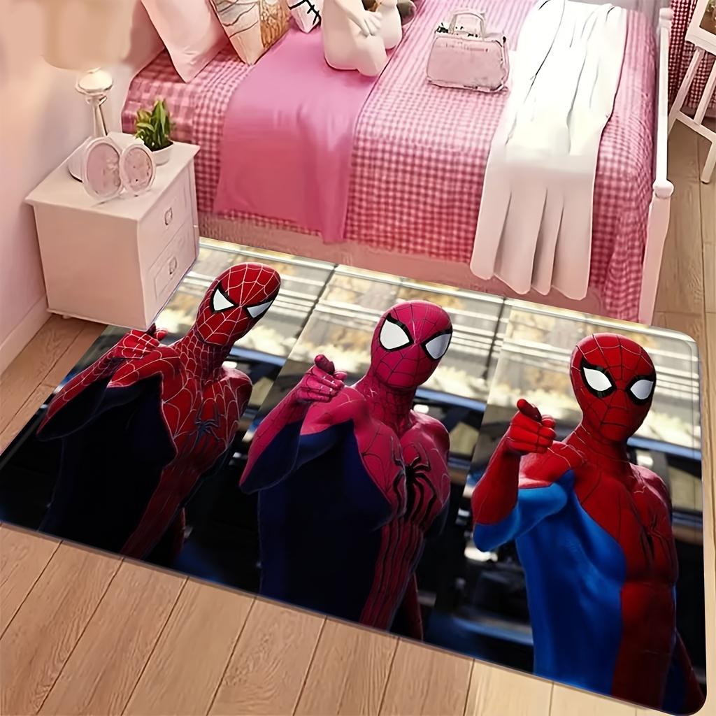Marvel 1pc Cartoon Print Doormat, Spider-Man Classic Red and Blue Suit Pointing Forward Dynamic Pose Pattern, Easy to Clean, S