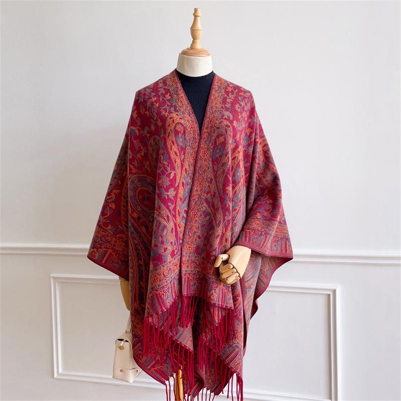 Luxury Paisley Print Square Scarf Vintage Imitation Silk Shawl Scarf Women Windproof Outdoor Head Wrap Poncho Stoles 130*150cm
