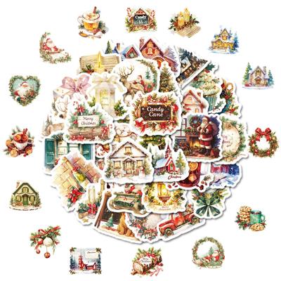 50pcs  Christmas Stickers Selling Computer Ledger Mobile Phone Case Luggage Christmas Gift Stickers