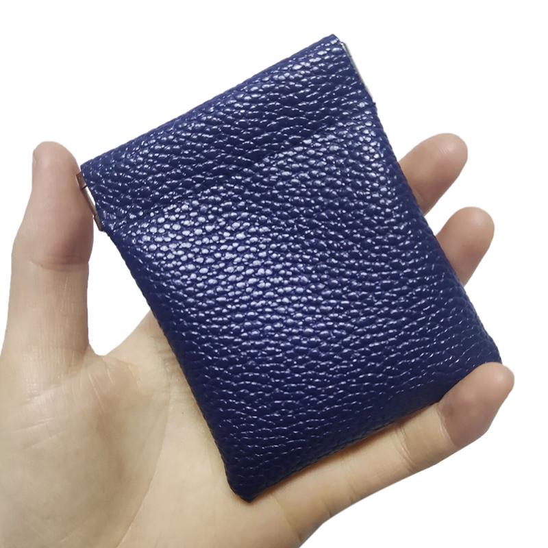 Pu Leather Coin Purse Women Men Small Mini Short Wallet Bag Key Earbuds Holder