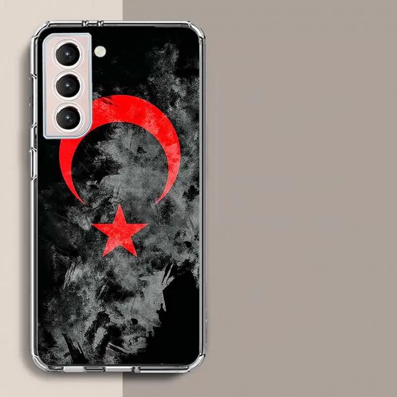 Turkey Turkish Flag Phone Case For Samsung Galaxy S25 Edge S24 S23 FE S21 S20 Plus S22 S26 Ultra Cover Clear Cases TPU Capa Shel