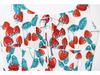 Strawberry Print Waist-Hugging French Long Dress for Women - Spring 2025 European and American Style
