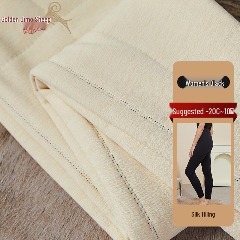 

100% Mulberry Silk Filled Men s & Women s Warm Cotton Pants, Thickened Winter Leggings, Slimming Fleece Lined for Autumn. 4XL