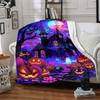 1pc Halloween Haunted Blanket, Lightweight Flannel Throw Blanket for Sofa, Bed, Travel, Camping, Living Room, Office, Couch, Chair, and Bed