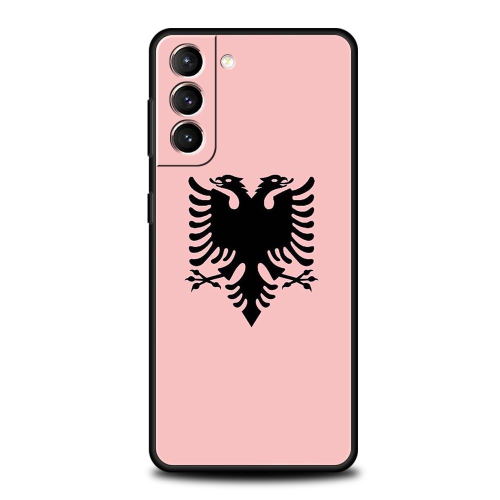 Phone Case For Samsung Galaxy S24 S23 S22 Ultra S20 S21 FE 5G S10 S9 Plus S10E S8 S7 Edge Soft Silicone Cover Albania Flag