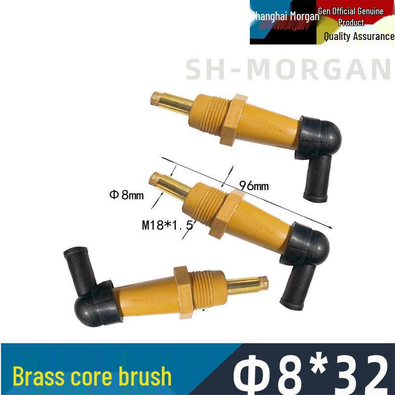 Cylindrical Clutch Carbon Brush Copper Round Screw Rod 6x38 8x30/40